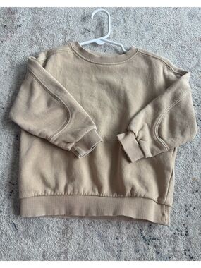 Zara kids Beige Crewneck Sweatshirt oversized fit